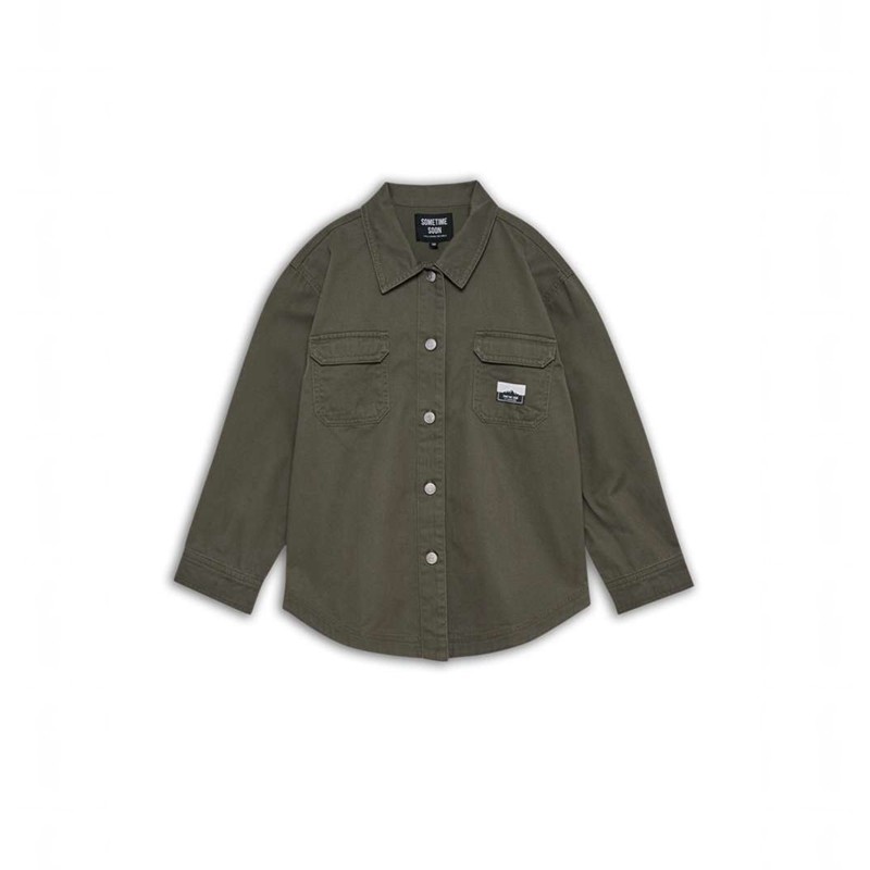 Hummel Stsark Überhemd Kinder Olivgrün | 910822-645