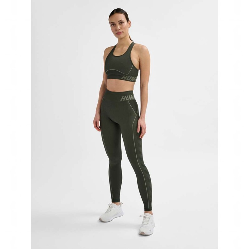 Hummel Te Christel Seamless Mw Strumpfhose Damen Grün | 715722-778