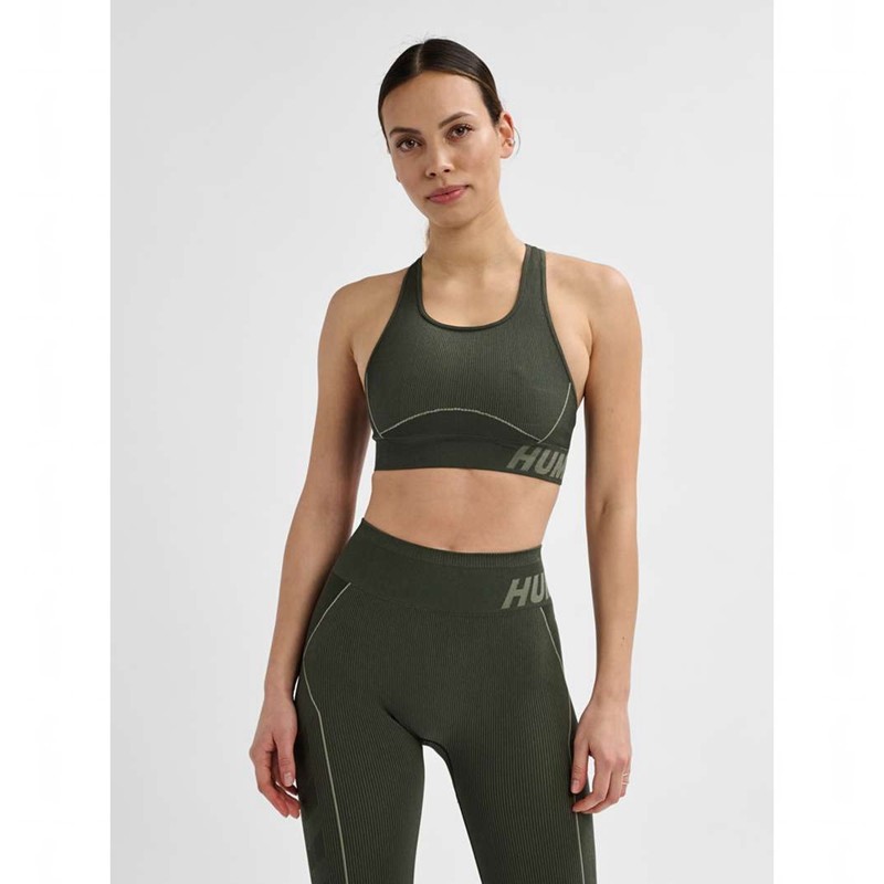 Hummel Te Christel Seamless Top Sportbekleidung Damen Grün | 717483-320