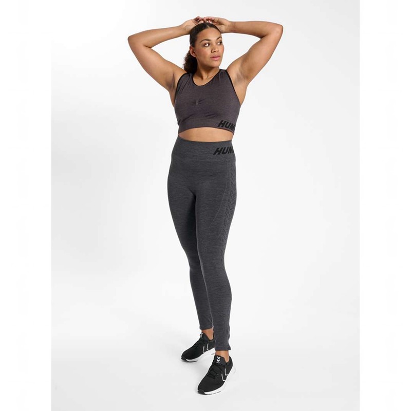 Hummel Te Curve Seamless Sport BH Damen Schwarz | 987526-105