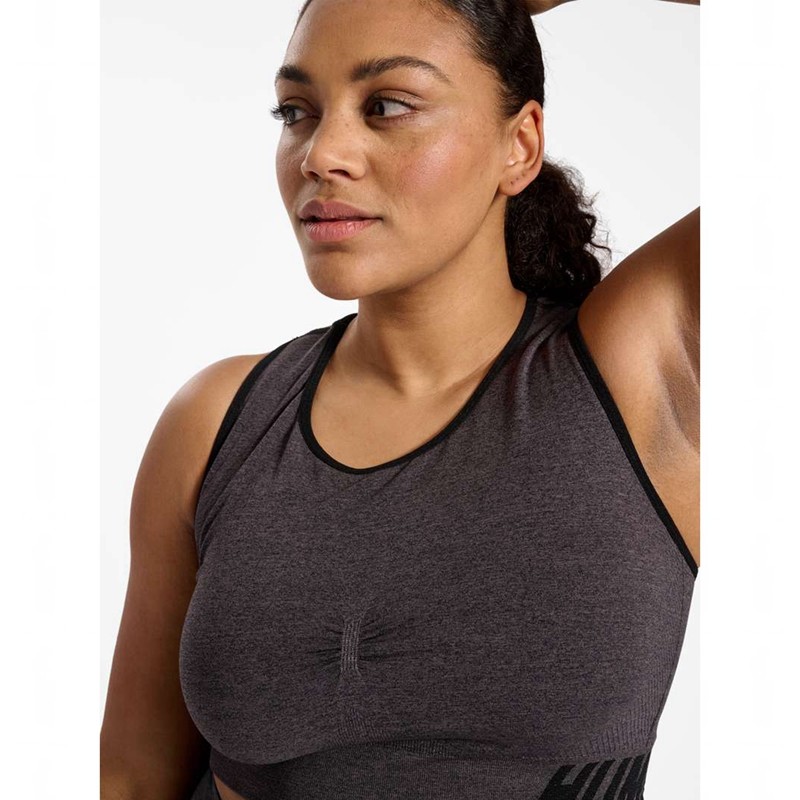 Hummel Te Curve Seamless Sport BH Damen Schwarz | 987526-105
