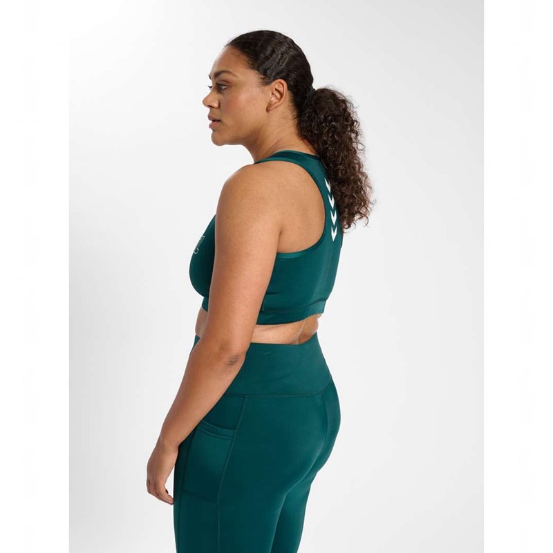 Hummel Te Curvy Plus Sport BH Damen Grün | 580659-478