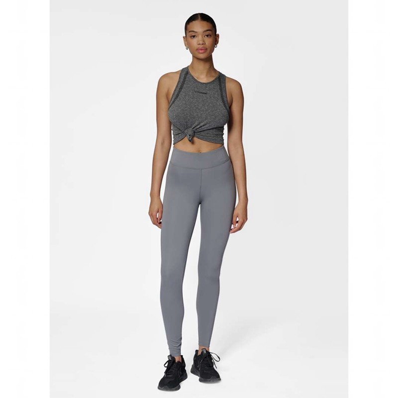Hummel Te Fundamental Mid Waist Strumpfhose Damen Grau | 333539-000