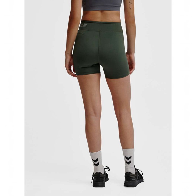 Hummel Te Fundamental Mw Tight Kurze Hose Damen Grün | 148285-200