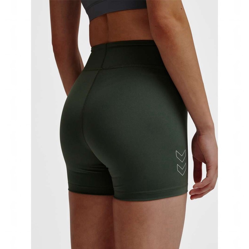 Hummel Te Fundamental Mw Tight Kurze Hose Damen Grün | 148285-200