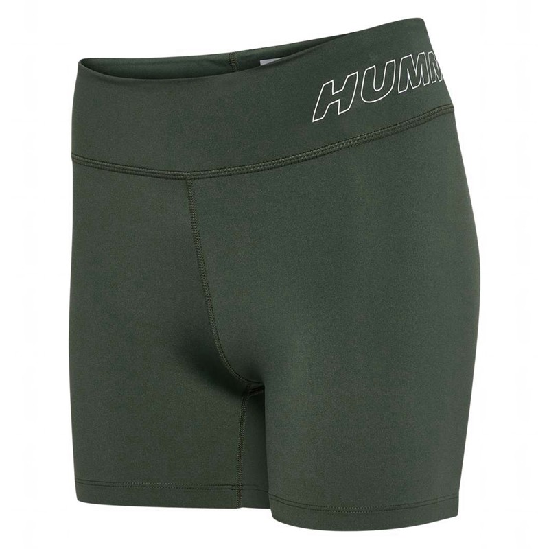 Hummel Te Fundamental Mw Tight Kurze Hose Damen Grün | 148285-200