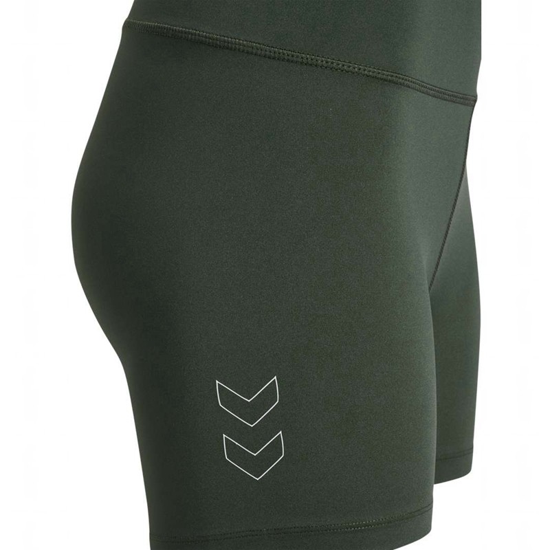 Hummel Te Fundamental Mw Tight Kurze Hose Damen Grün | 148285-200