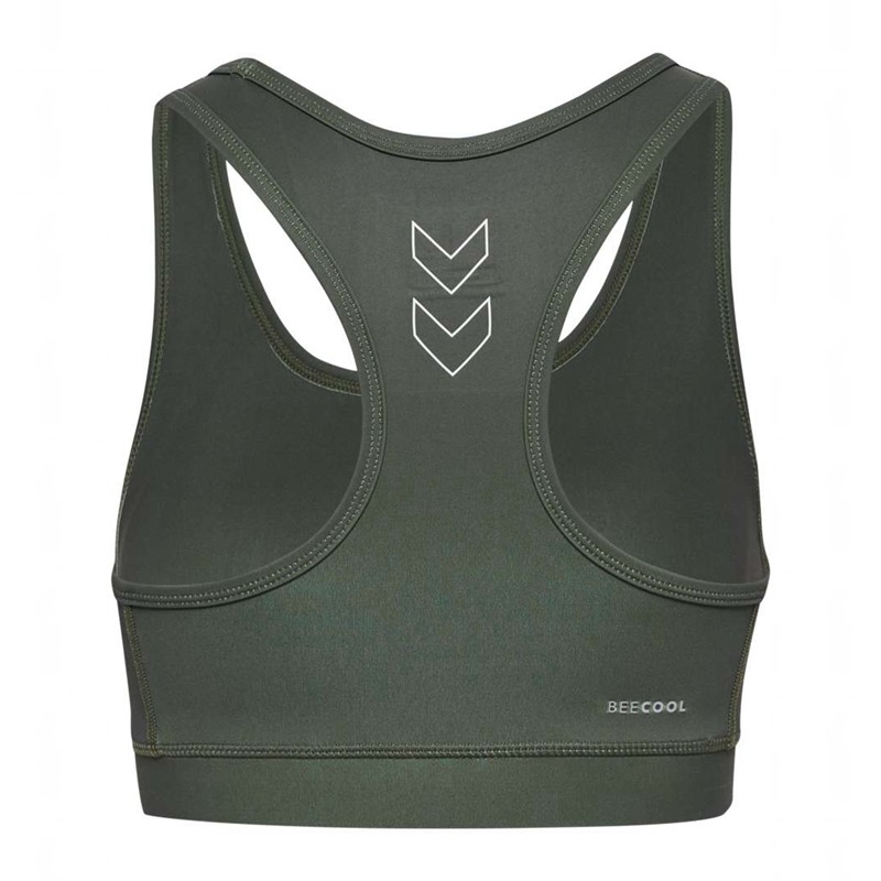 Hummel Te Fundamental Sport BH Damen Grün | 185140-317