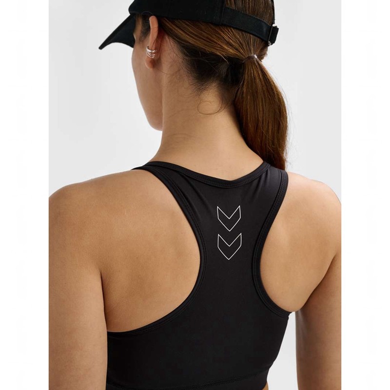 Hummel Te Fundamental Sport BH Damen Schwarz | 102987-489