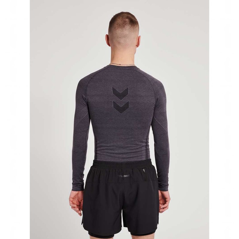 Hummel Te Mike Seamless L/S Grundschicht Herren Schwarz | 606709-838