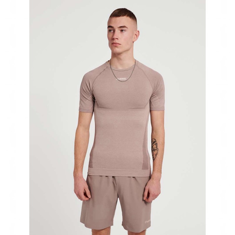 Hummel Te Mike Seamless Sport BH Herren Beige | 341761-836