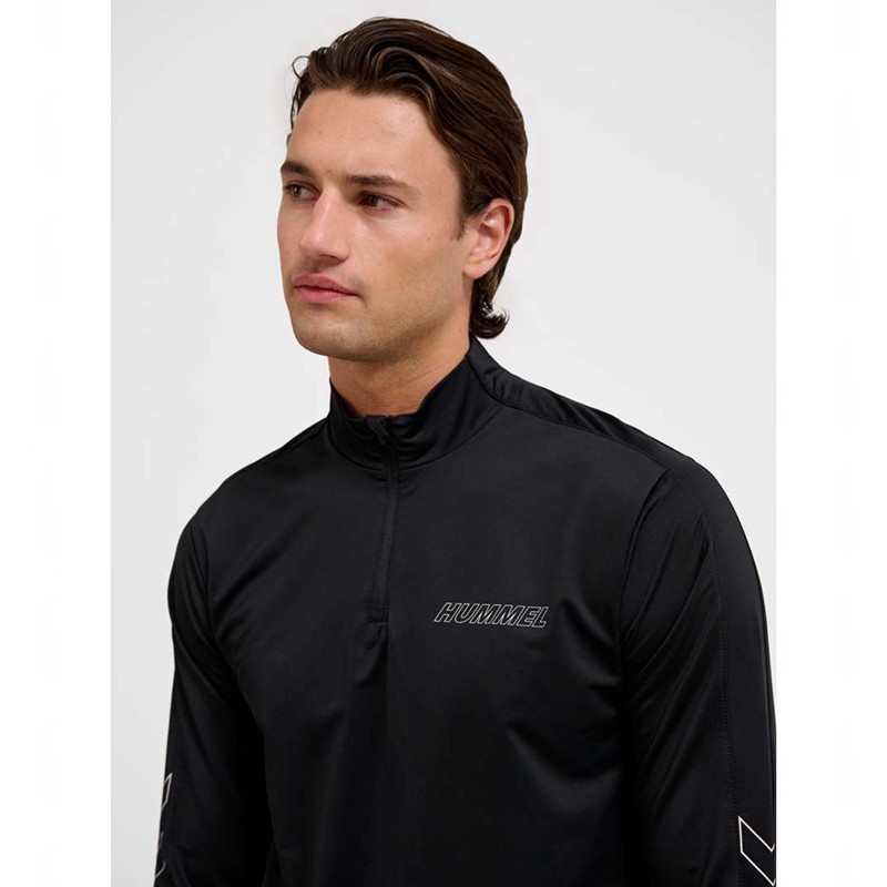 Hummel Te Strength Pl Half Zip Sweatshirt Herren Schwarz | 305469-273