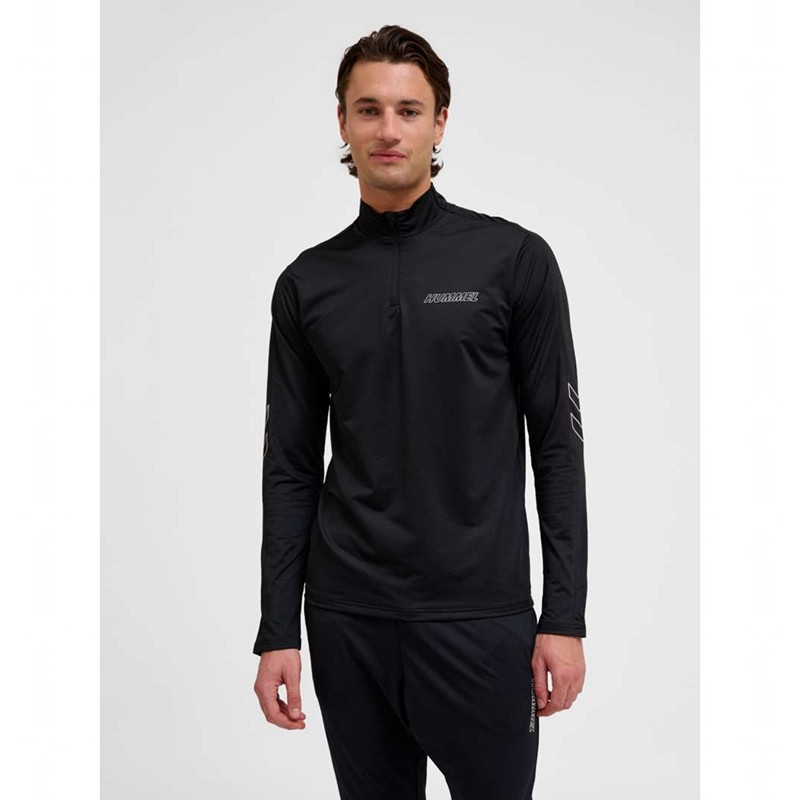 Hummel Te Strength Pl Half Zip Sweatshirt Herren Schwarz | 305469-273