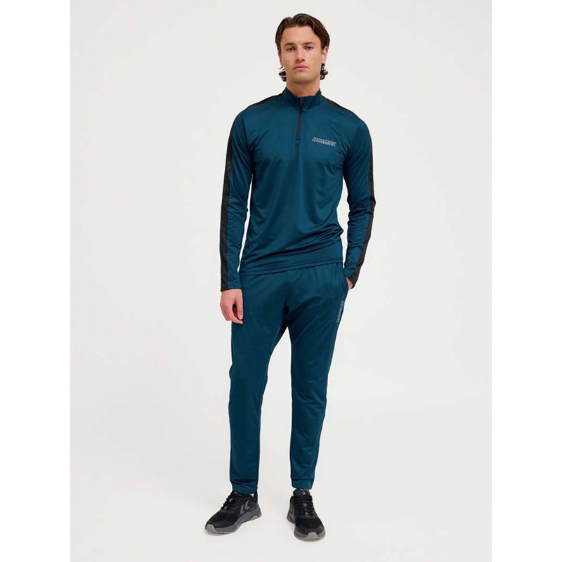 Hummel Te Strength Pl Half Zip Sweatshirt Herren Navy | 134701-165