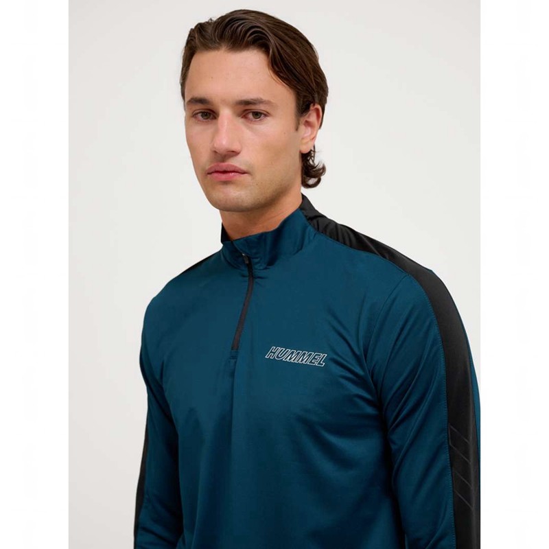Hummel Te Strength Pl Half Zip Sweatshirt Herren Navy | 134701-165