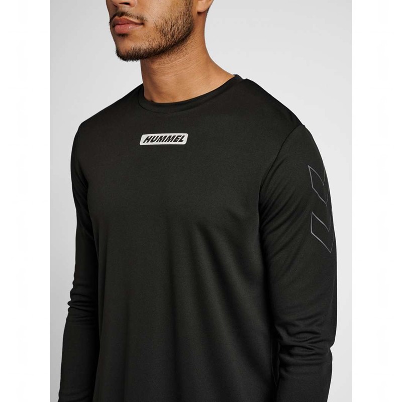 Hummel Te Tihalt L/S T-shirts Herren Schwarz | 034100-129