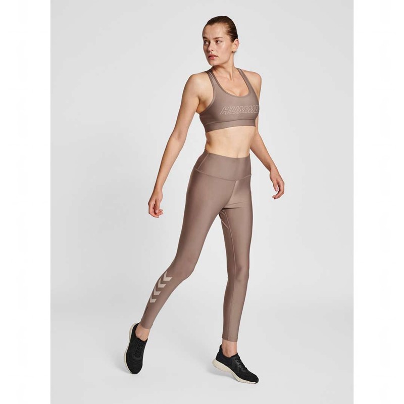 Hummel Te Tola High Waist Strumpfhose Damen Beige | 361153-661