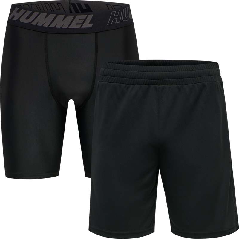 Hummel Te Topaz 2-pack Set Kurze Hose Herren Schwarz | 923811-729
