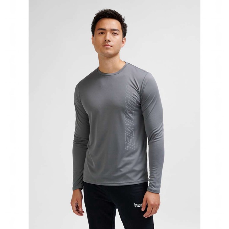 Hummel Te Topaz L/S T-shirts Herren Grau | 495673-681