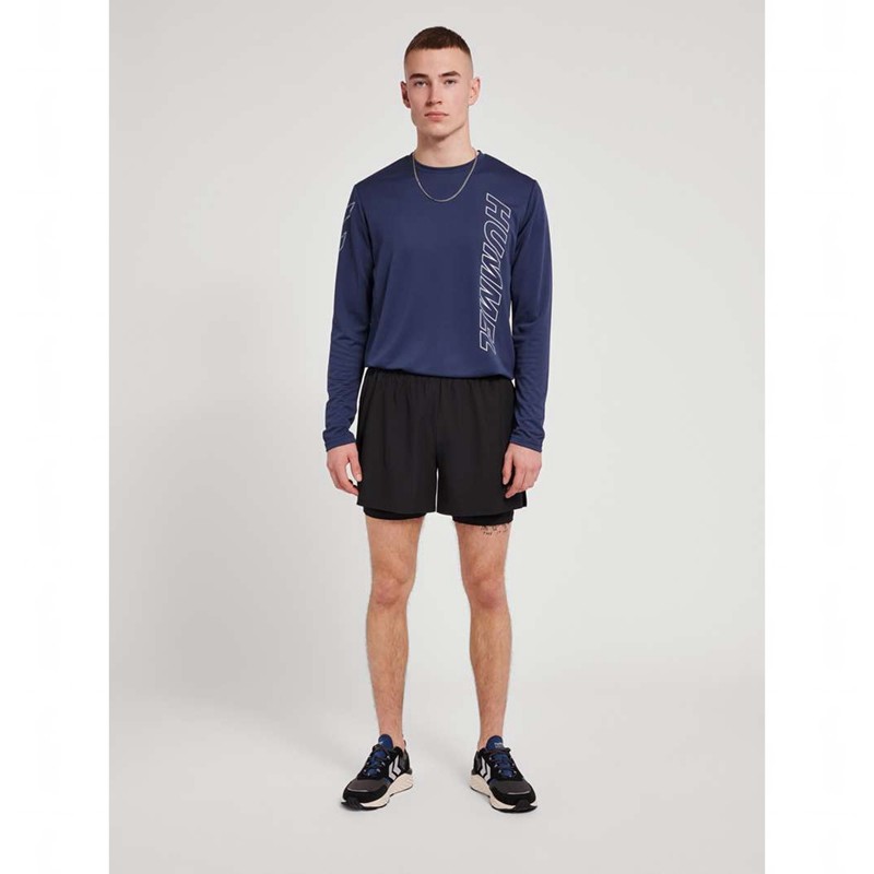 Hummel Te Topaz L/S T-shirts Herren Navy | 422039-698