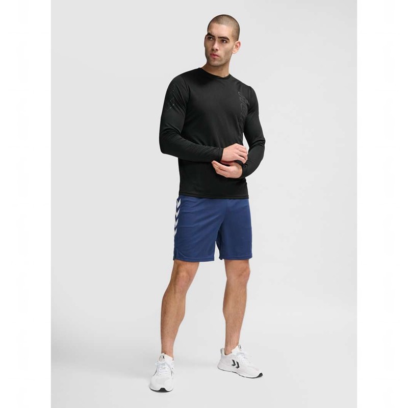Hummel Te Topaz L/S T-shirts Herren Schwarz | 038833-890