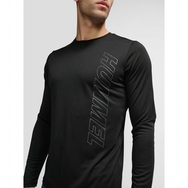 Hummel Te Topaz L/S T-shirts Herren Schwarz | 038833-890