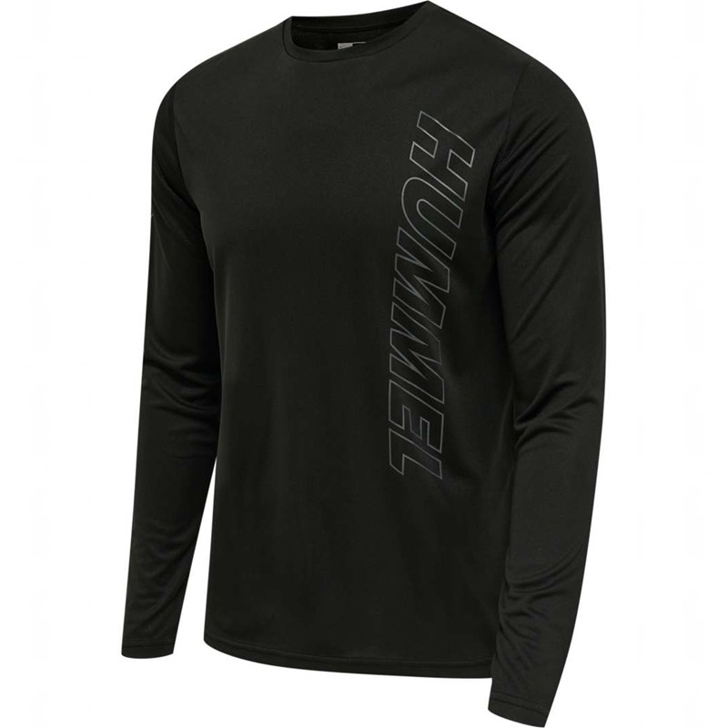 Hummel Te Topaz L/S T-shirts Herren Schwarz | 038833-890