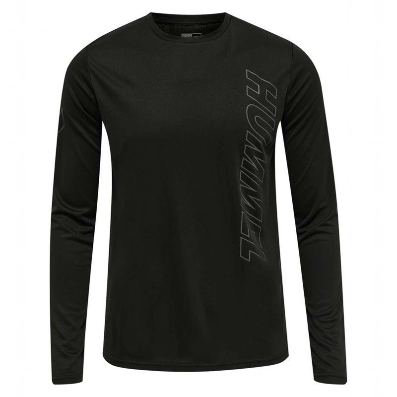 Hummel Te Topaz L/S T-shirts Herren Schwarz | 038833-890