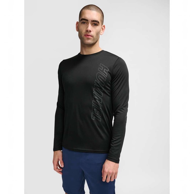 Hummel Te Topaz L/S T-shirts Herren Schwarz | 038833-890