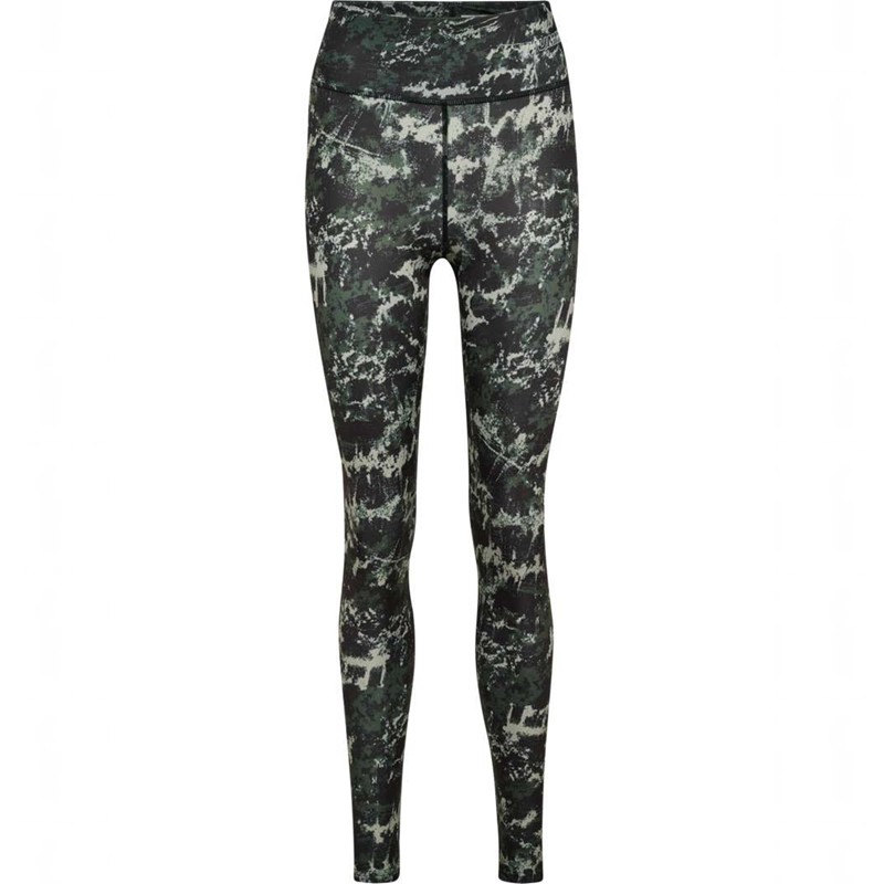 Hummel Te Twist Aop Mid Waist Strumpfhose Damen Grün | 720417-838
