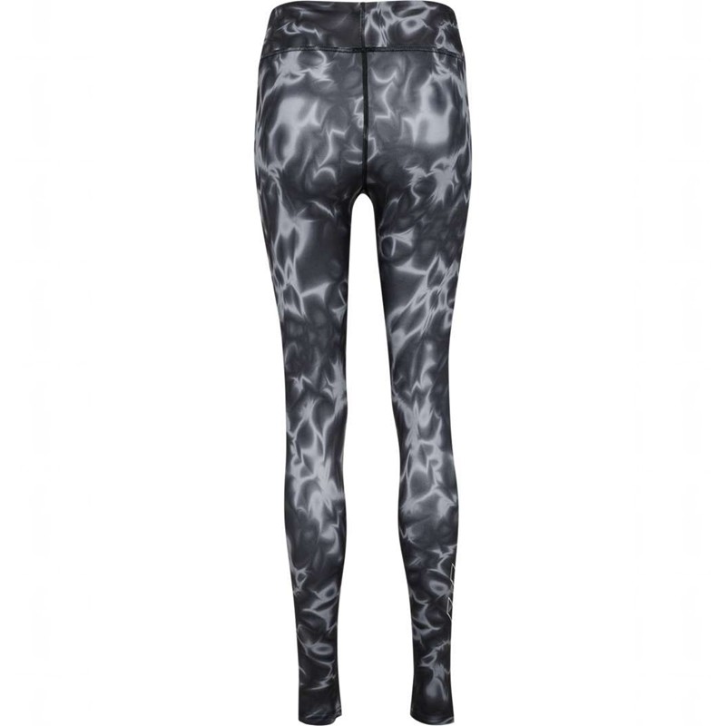 Hummel Te Twist Aop Mid Waist Strumpfhose Damen Schwarz | 099416-113