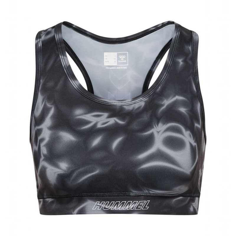 Hummel Te Twist Aop Sport BH Damen Schwarz | 971936-367