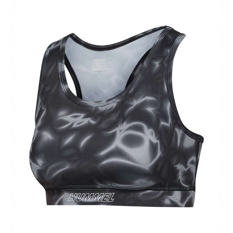 Hummel Te Twist Aop Sport BH Damen Schwarz | 971936-367