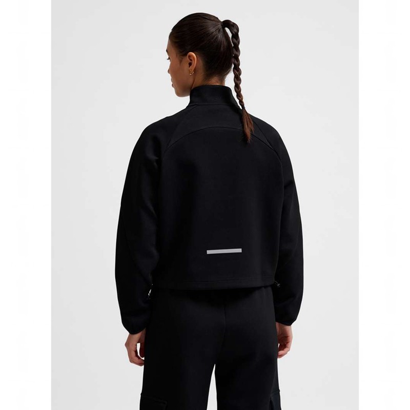 Hummel Tech Fleece Boxy Half Zip Hose Damen Schwarz | 431700-885