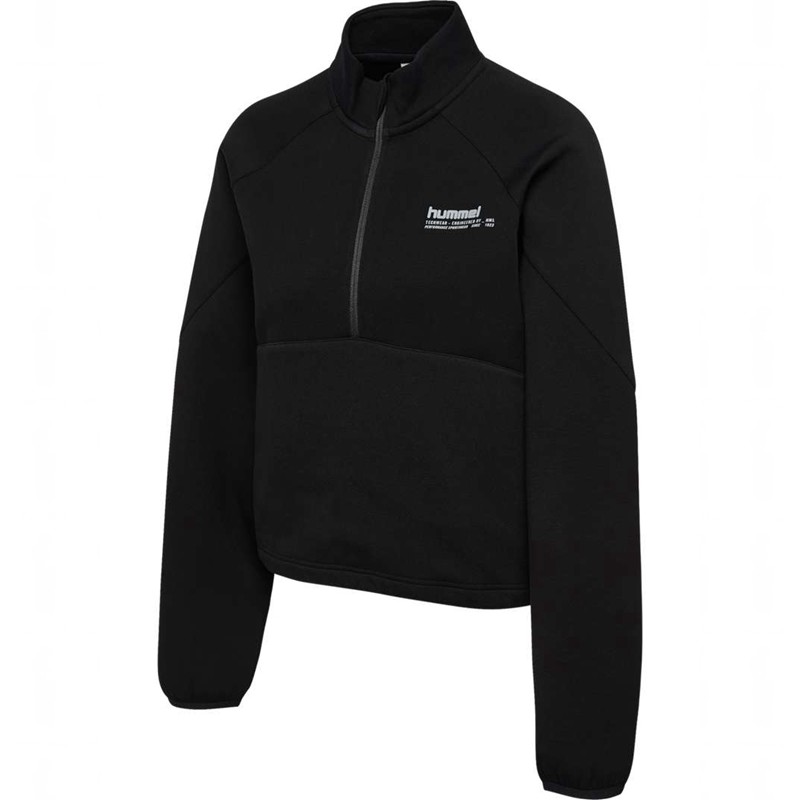 Hummel Tech Fleece Boxy Half Zip Hose Damen Schwarz | 431700-885
