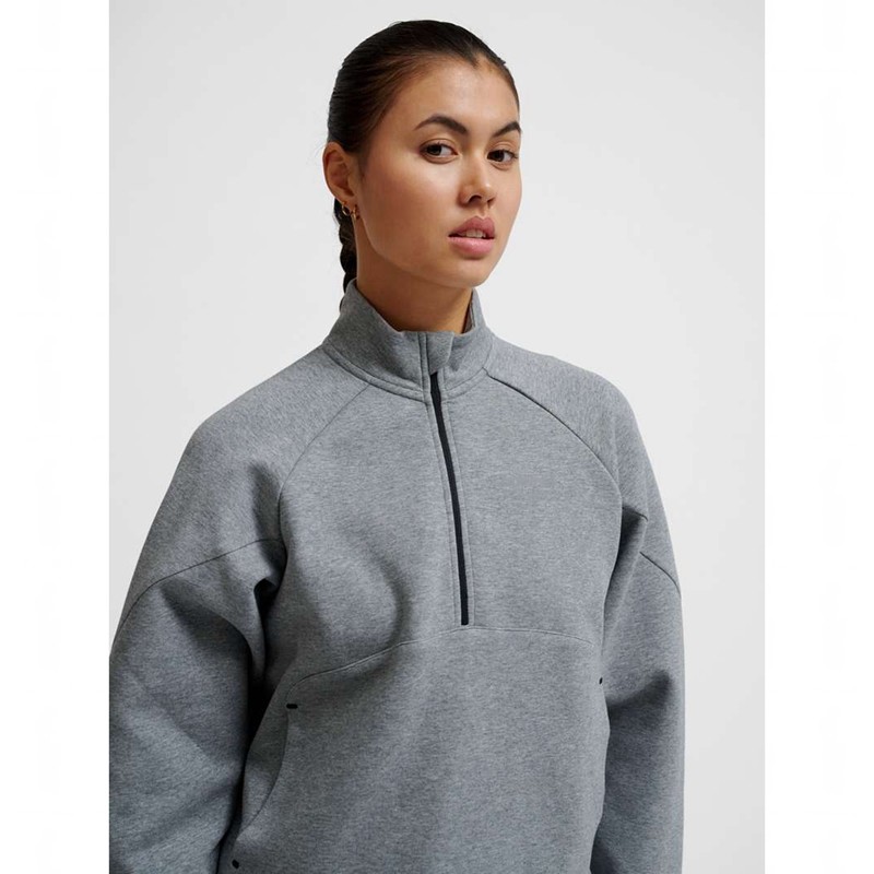 Hummel Tech Fleece Boxy Half Zip Sportschuhe Damen Grau | 793070-793