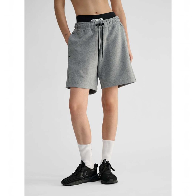 Hummel Tech Fleece Kurze Hose Damen Grau | 041858-309