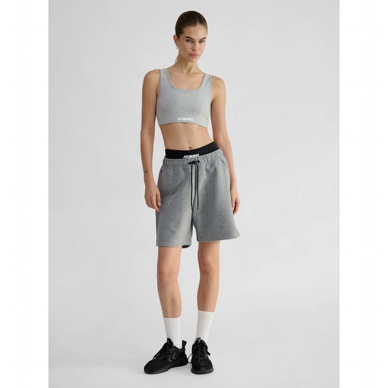 Hummel Tech Fleece Kurze Hose Damen Grau | 041858-309