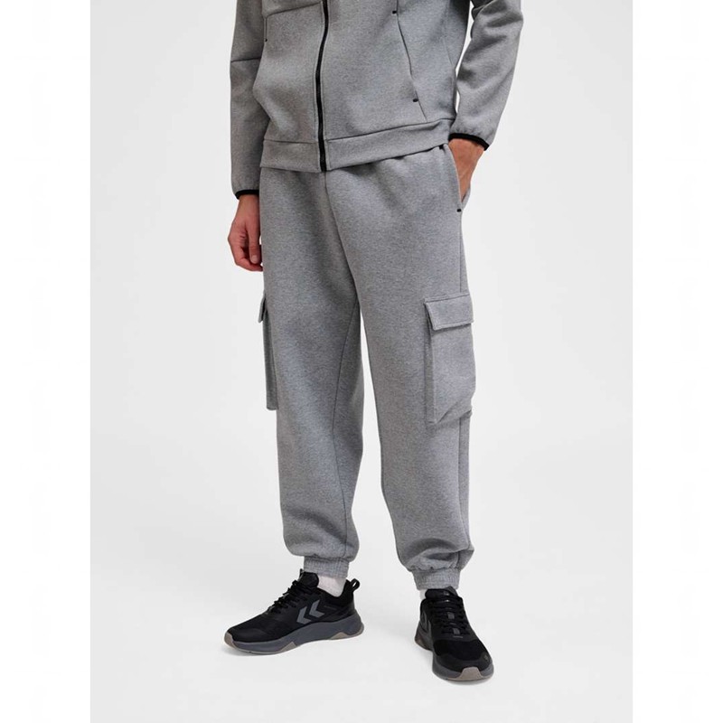 Hummel Tech Fleece Loose Cargo Hose Herren Grau | 104080-690