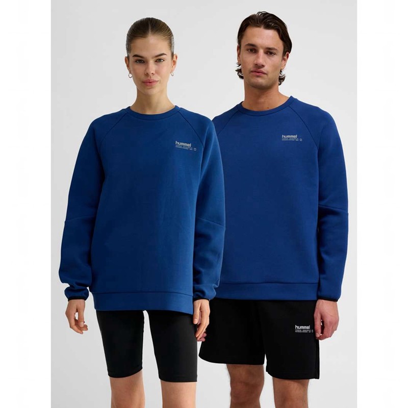 Hummel Tech Fleece Regular Crew Sweatshirts Damen Blau | 244124-380