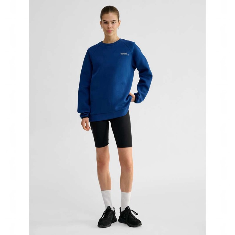 Hummel Tech Fleece Regular Crew Sweatshirt Herren Blau | 659649-632