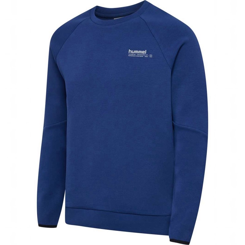 Hummel Tech Fleece Regular Crew Sweatshirt Herren Blau | 659649-632
