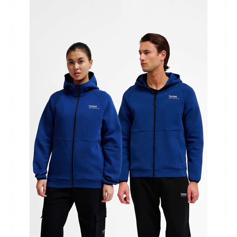 Hummel Tech Fleece Regular Zip Hoodie Damen Blau | 462441-000