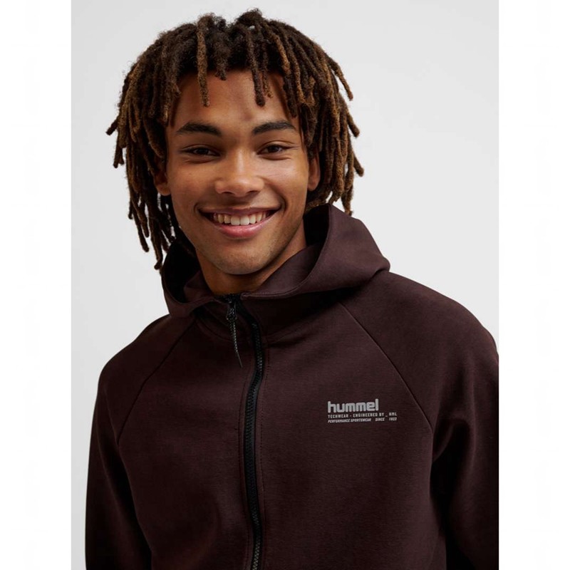 Hummel Tech Fleece Regular Zip Hoodie Herren Schokolade | 082898-946