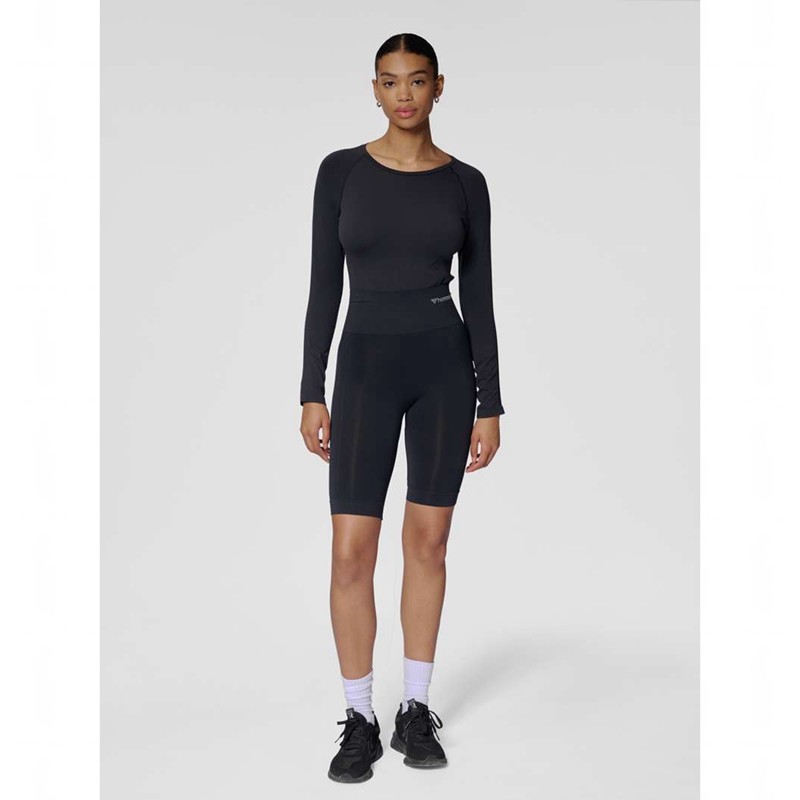 Hummel Tif Seamless Cyling Kurze Hose Damen Schwarz | 846960-784