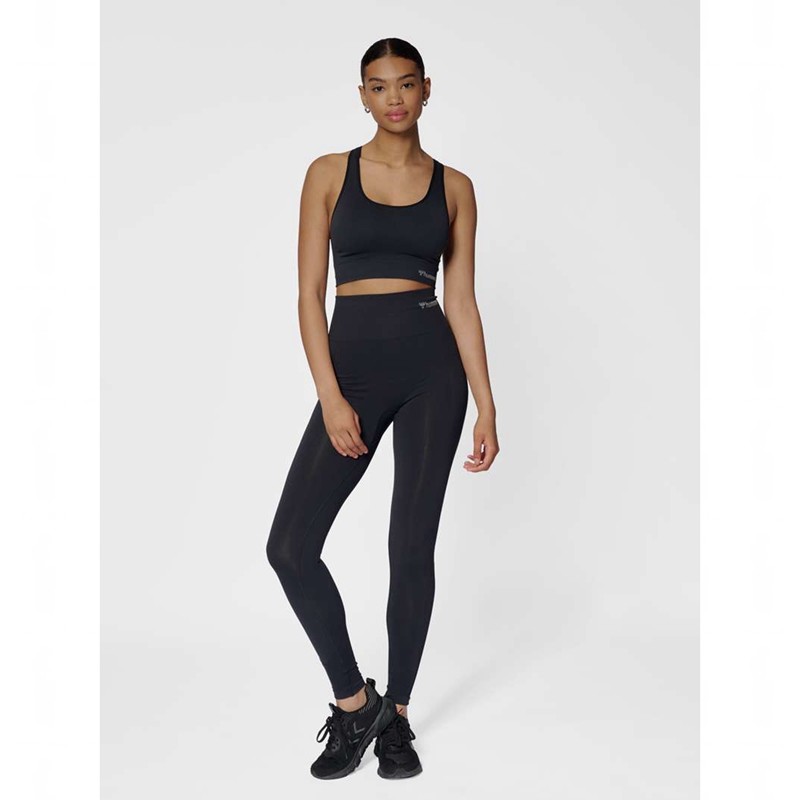 Hummel Tif Seamless High Waist Strumpfhose Damen Schwarz | 457541-565