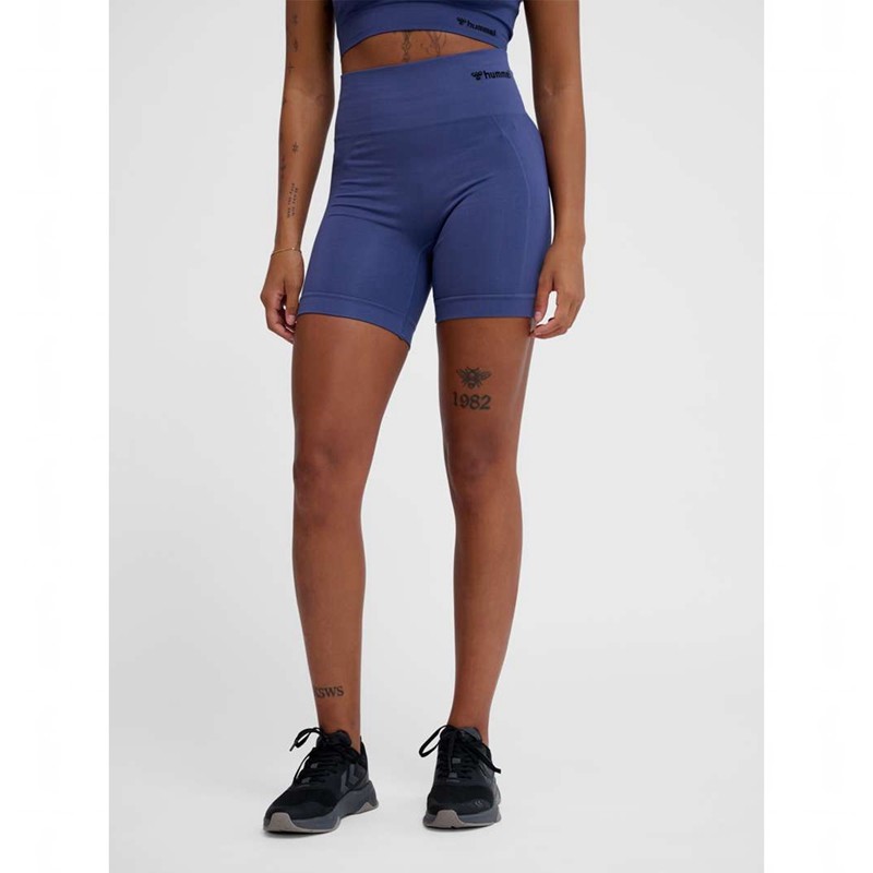 Hummel Tif Seamless Kurze Hose Damen Blau | 233831-386