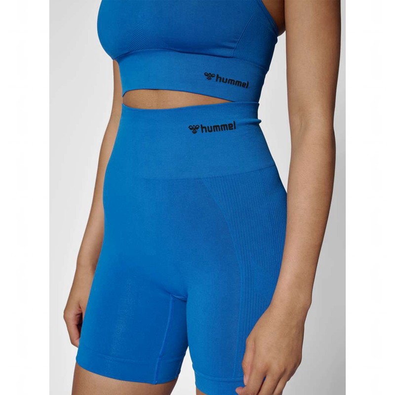 Hummel Tif Seamless Kurze Hose Damen Blau | 607696-376