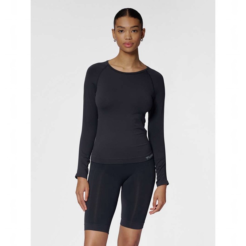 Hummel Tif Seamless L/S T-shirts Damen Schwarz | 995849-274
