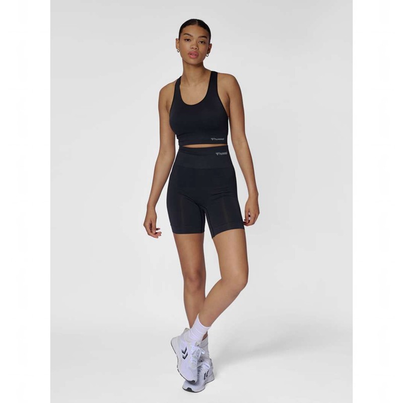 Hummel Tif Seamless Padded Sport BH Damen Schwarz | 811918-937